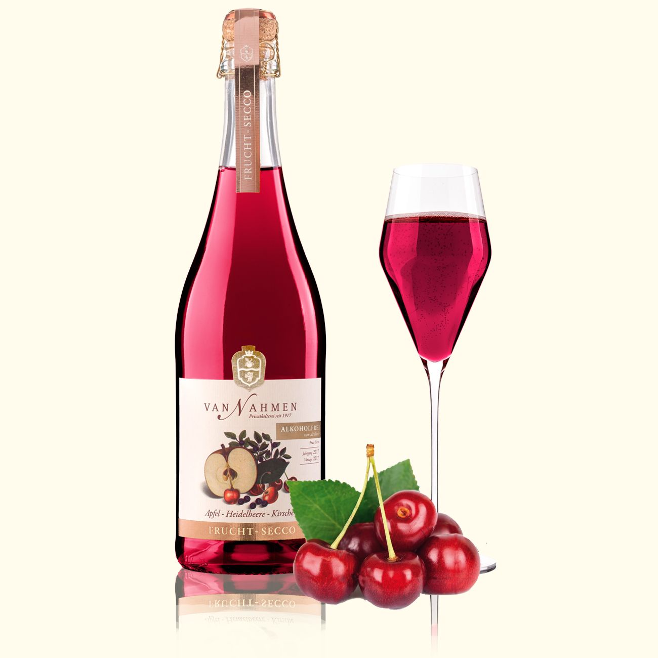 Frucht-Secco Apfel-Heidelbeere-Kirsche